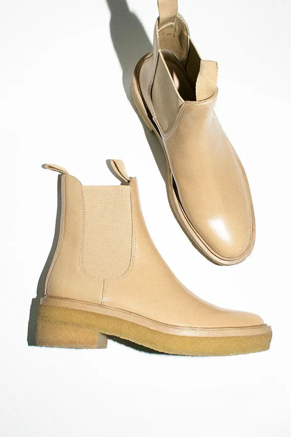 Khaki Crepe Sole Chelsea Boot